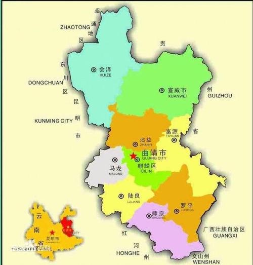 曲靖地图（曲靖地图全图高清版）
