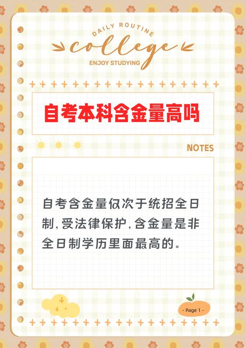 自考本科含金量高吗（自考本科含金量高吗?有什么用）