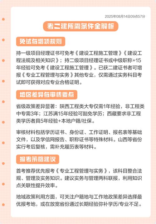 二建考试要求报名条件（二建考试要求报名条件2025）