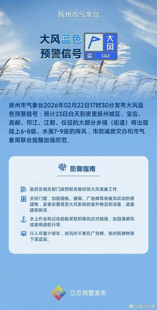 扬州天气预报（扬州天气预报30天当地天气情况）