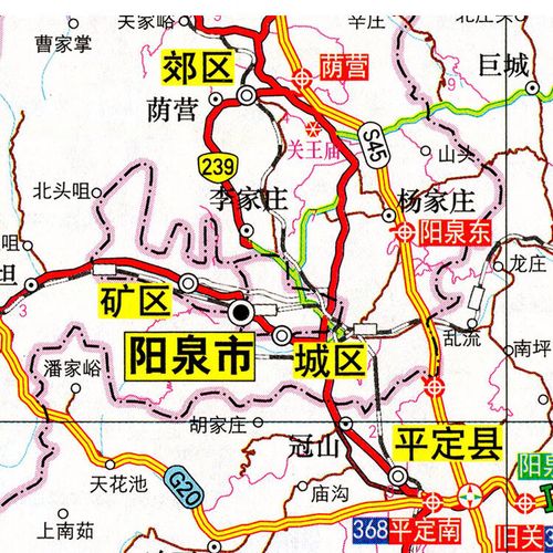 阳泉地图（阳泉地图图片）